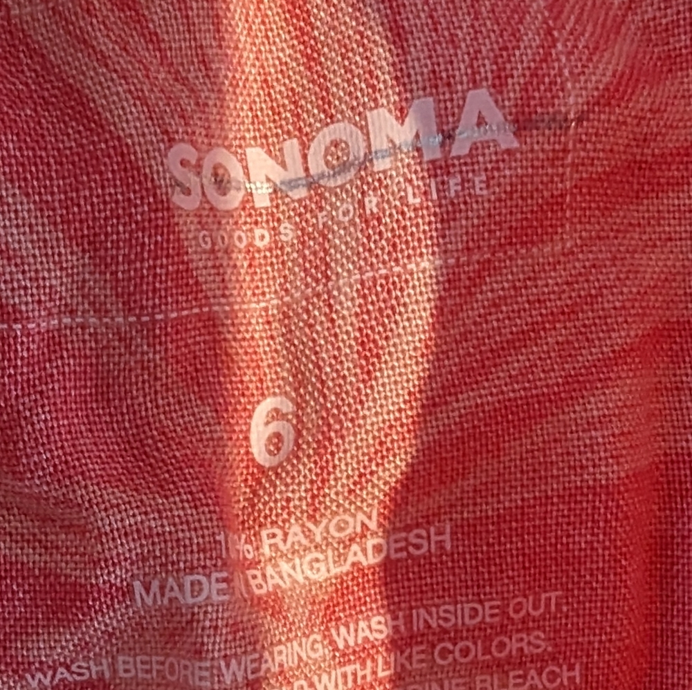 Sonoma Coral summer shirt - Picture 2 of 2